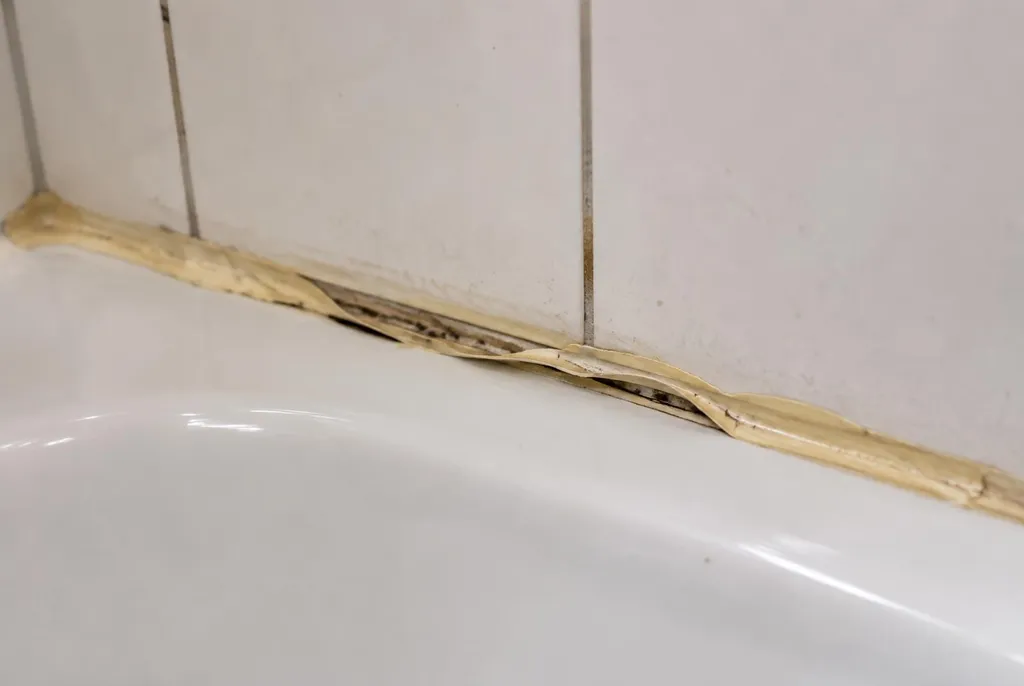 Kitbedrijf Woerden – loslatende kit naast het bad